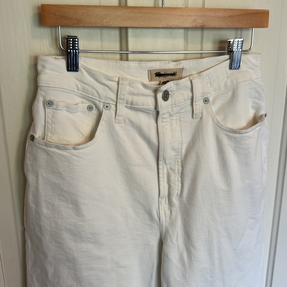 Madewell The Perfect Vintage Wide-Leg Crop Jean in Tile White - Picture 5 of 10